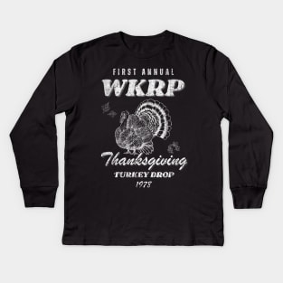 WKRP-Turkey-Drop Kids Long Sleeve T-Shirt